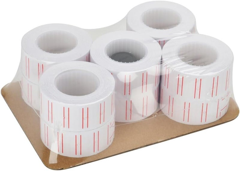 MFLABEL 50 Rolls 30000pcs White Price Gun Labels for Mx-5500 - Image 1